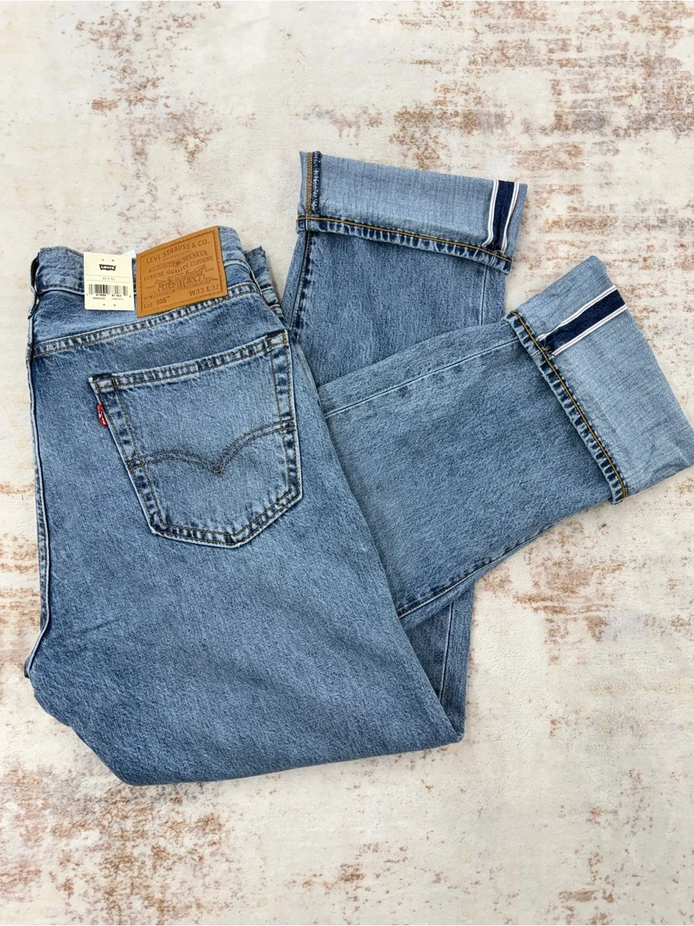 Levi's  Selvedge Denim Jeans Mens  Regular Fit Straight Leg size ( 36/30) (33/32